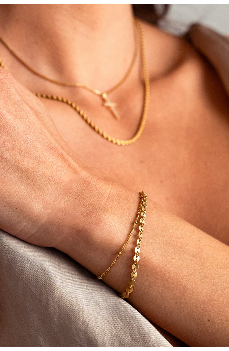 Mint & Lily Poppy Stacking Bracelet Set, Alternate, color, Silver