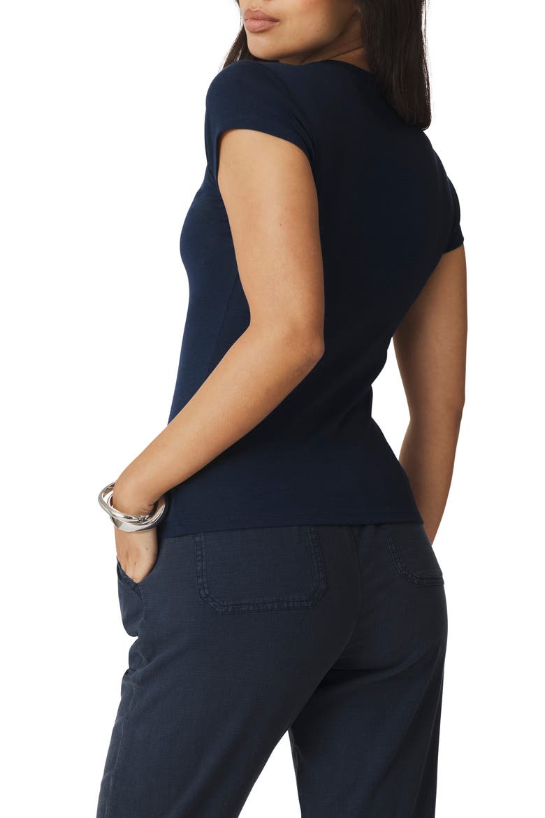 Josie Stretch Jersey T-Shirt, Alternate, color, NAVY BLUE