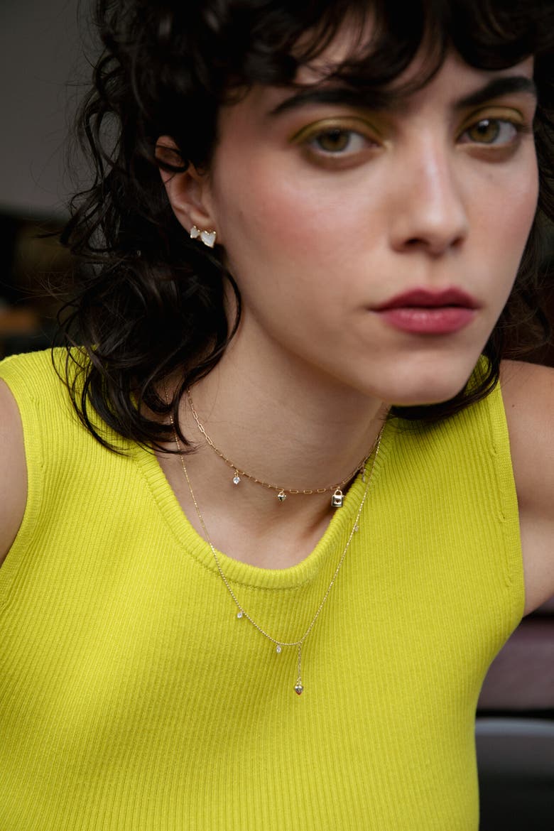 Key Necklace, Alternate, color, Silver Gold Plated