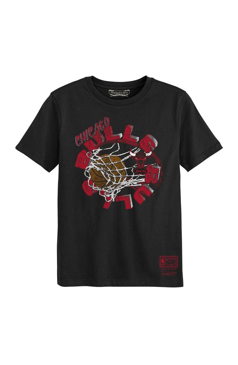 Mitchell & Ness Preschool Mitchell & Ness Black Chicago Bulls In The Net T-Shirt, Alternate, color, Black