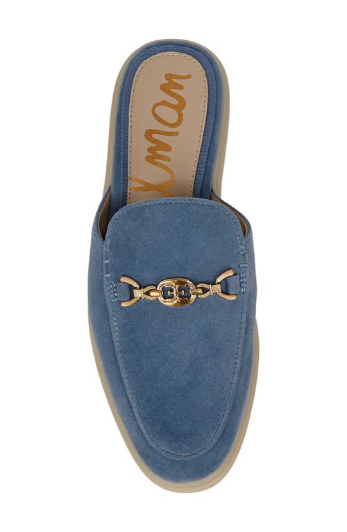 Sam Edelman Kira Bit Mule Blue Stone Leather In Bluestone