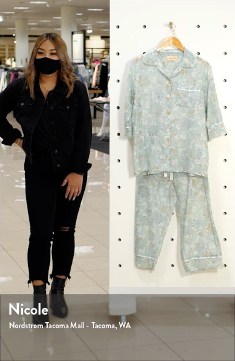 Louis Cotton & Silk Crop Pajamas, sales video thumbnail