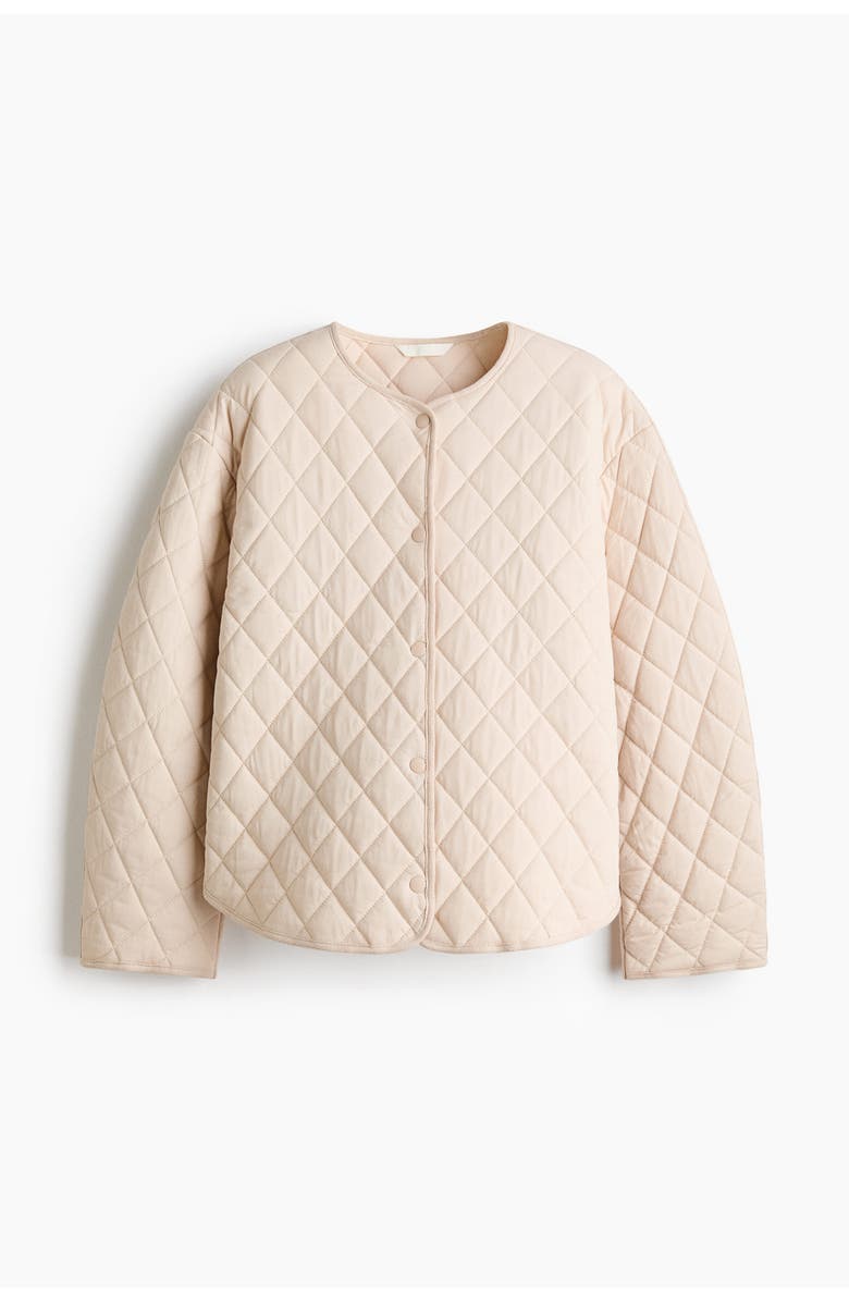 H&M Quilted Jacket, Main, color, Light Beige