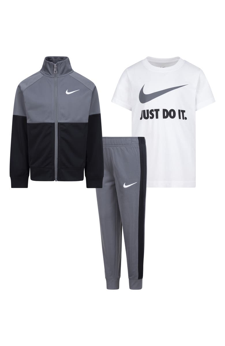 Nike Kids' Colorblock Track Jacket, Logo Graphic T-Shirt & Joggers Set, Main, color, 