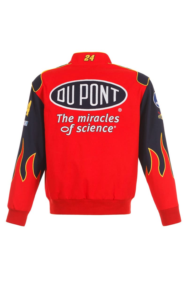 JH DESIGN Men's JH Design Red Jeff Gordon DuPont Twill Driver Uniform Full-Snap Jacket, Alternate, color, Red