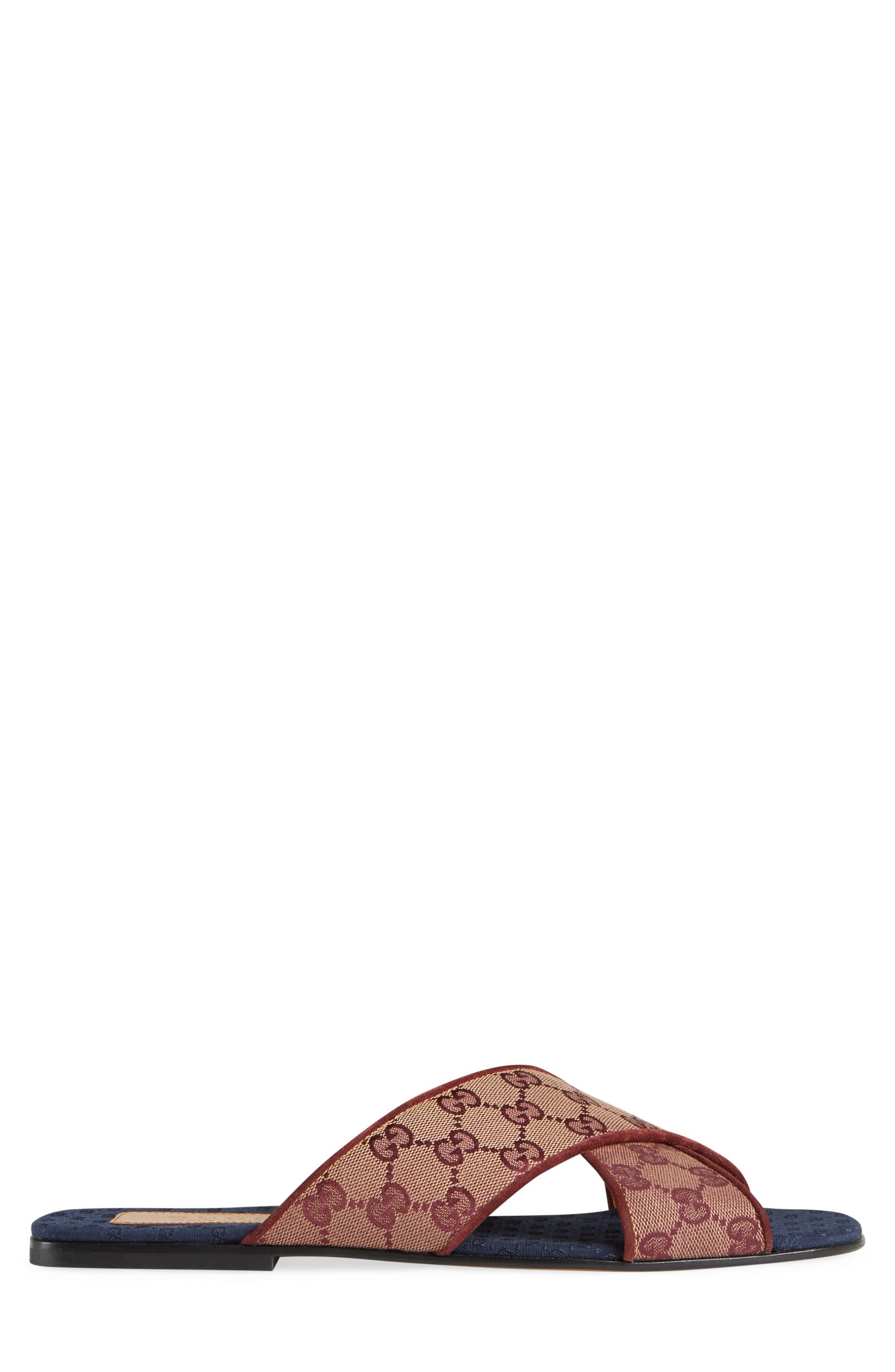 Gucci GG Canvas Slide Sandal, Alternate, color, 