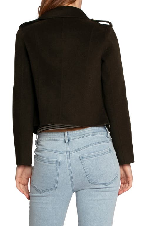 Belle & Bloom Love Me Now Double Breasted Crop Coat In Green