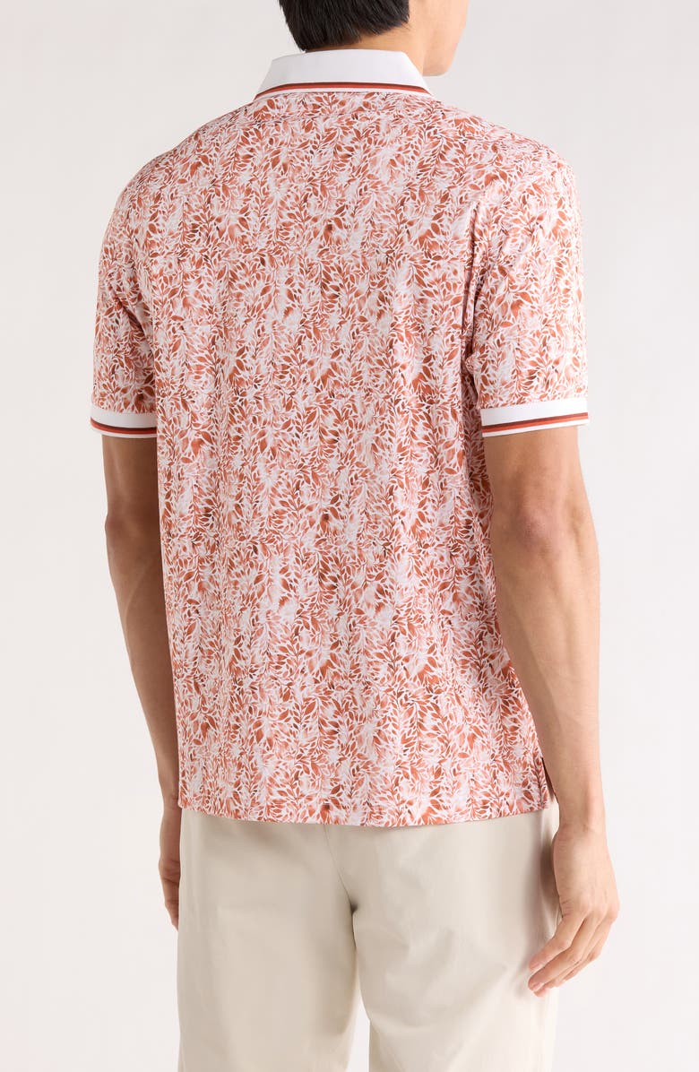 Bugatchi Pipe Trim Knit Polo, Alternate, color, Paprika