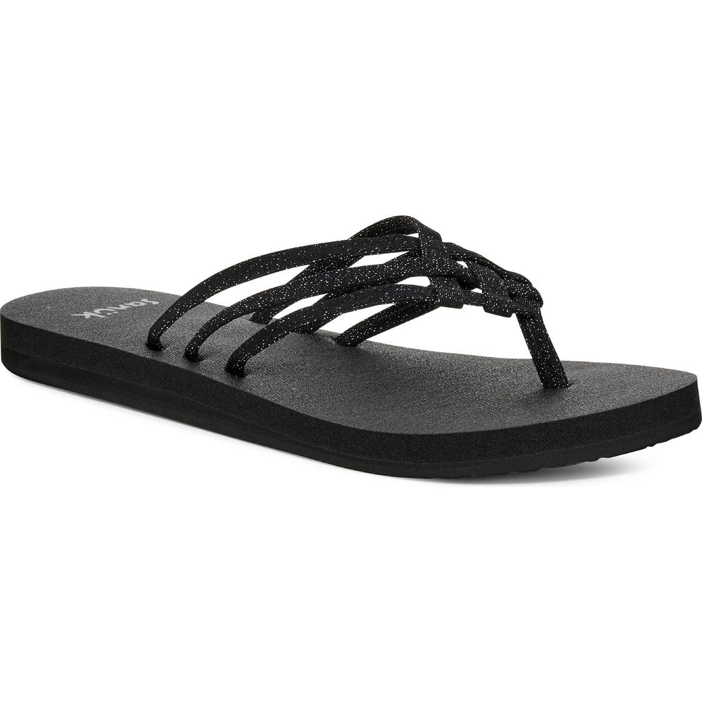 Sanuk Yoga Sandy Ii Flip Flop In Black