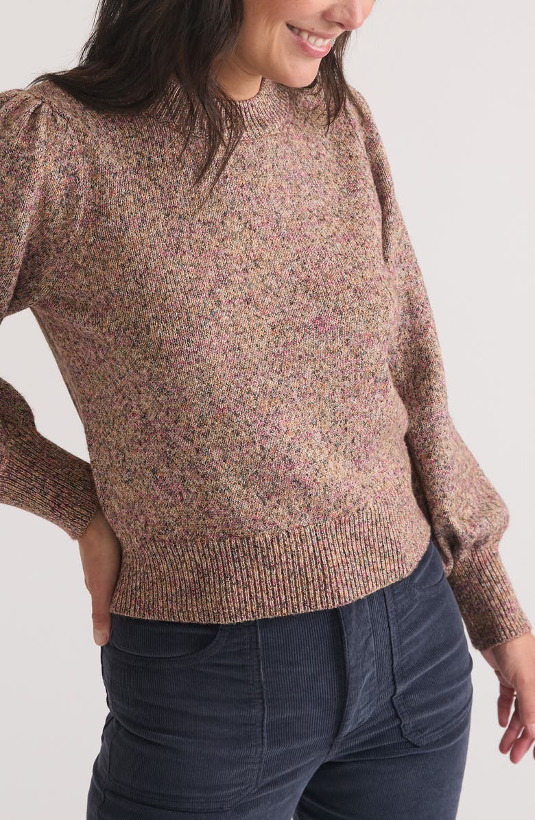 Marine Layer Alma Blouson Sleeve Sweater, Alternate, color, Autumn Multi