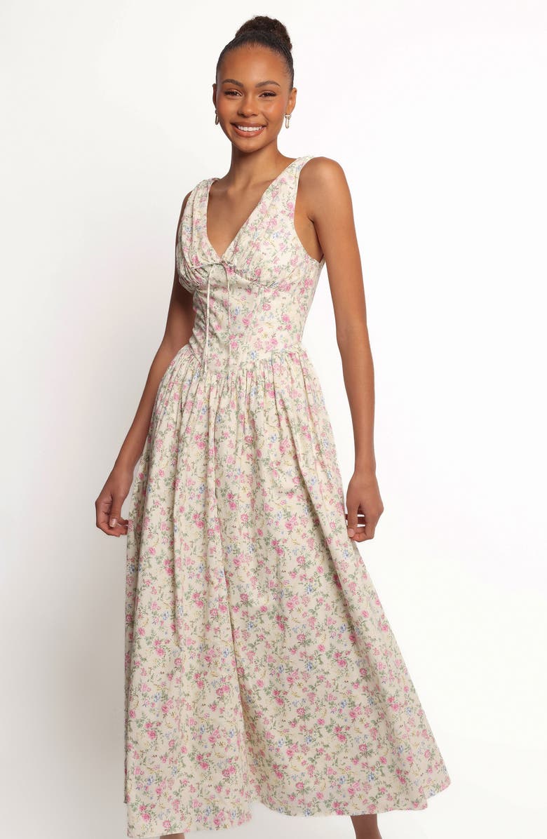 Petal & Pup Veda Floral Print Sleeveless Maxi Dress, Alternate, color, Pink
