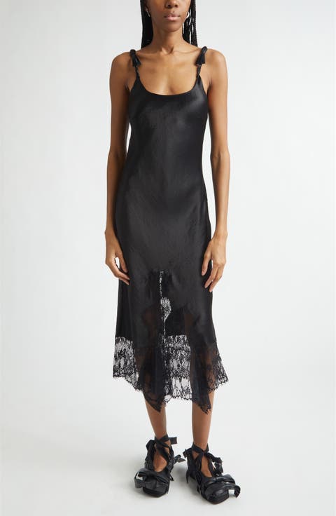 Cypress Painted Daisy Lace Trim Slipdress