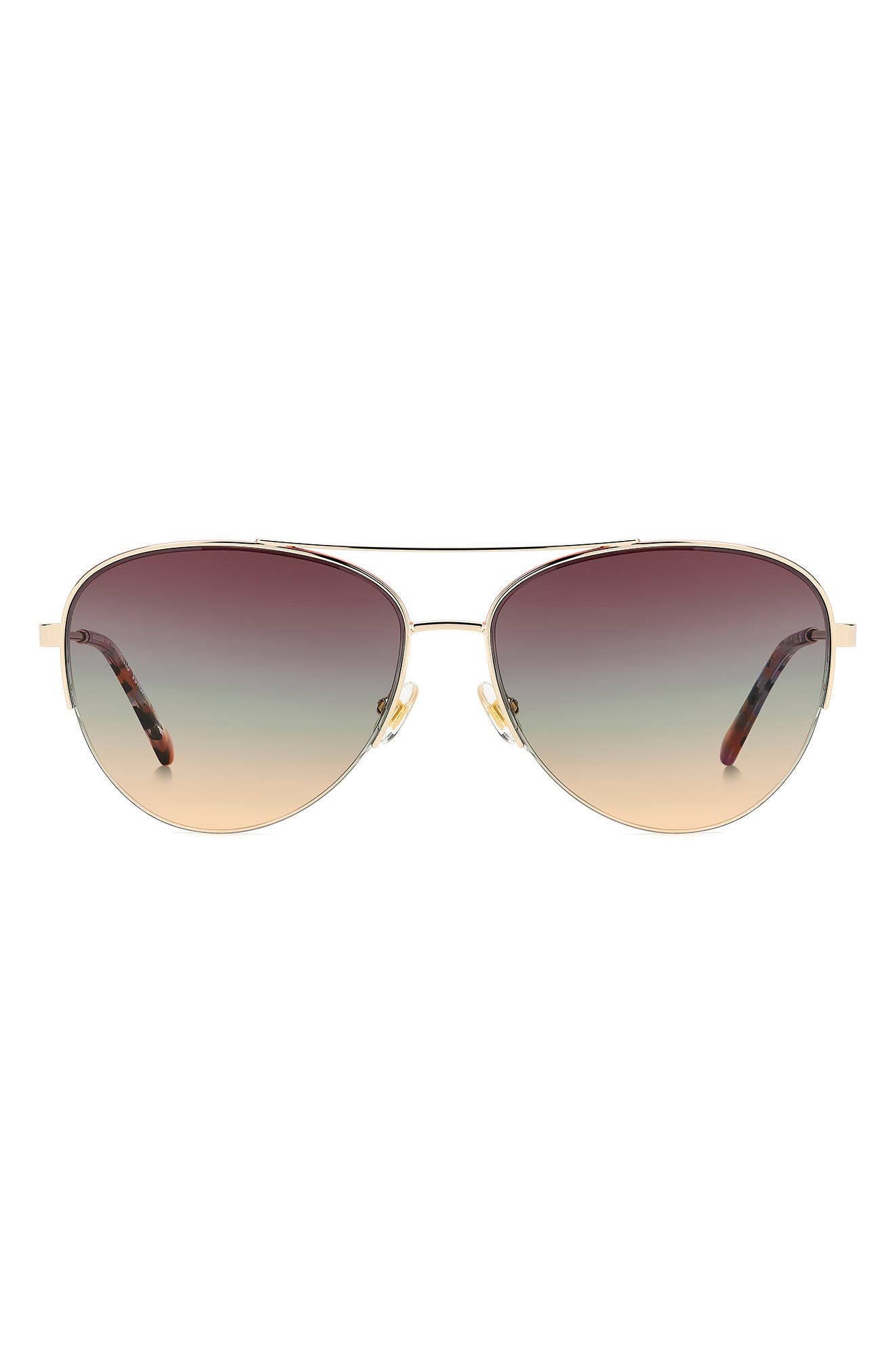 Janece 58mm Gradient Aviator Sunglasses