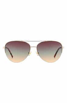 Janece 58mm Gradient Aviator Sunglasses