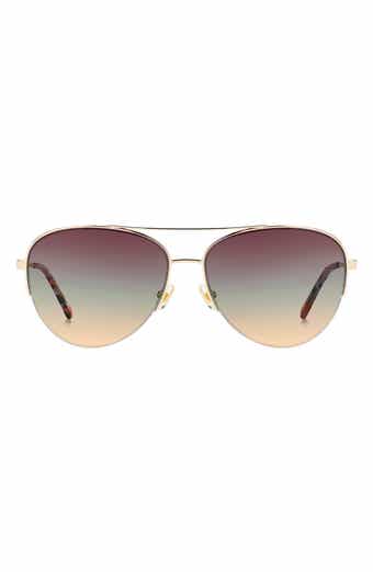 Janece 58mm Gradient Aviator Sunglasses