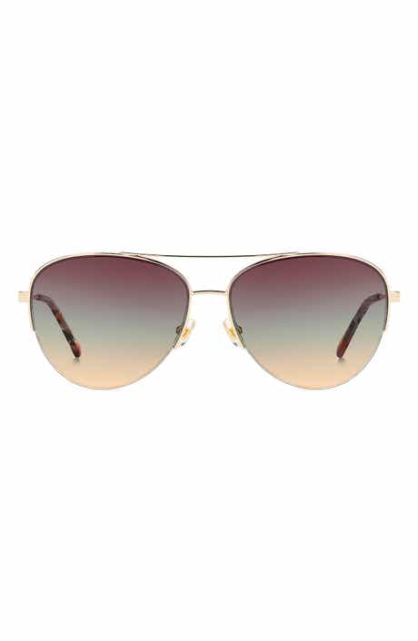 Janece 58mm Gradient Aviator Sunglasses