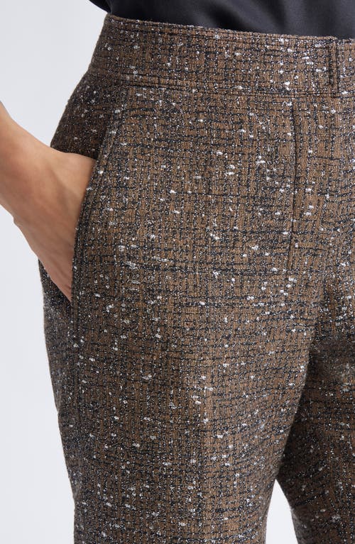 Giambattista Valli Metallic Bouclé Ankle Pants In Gray