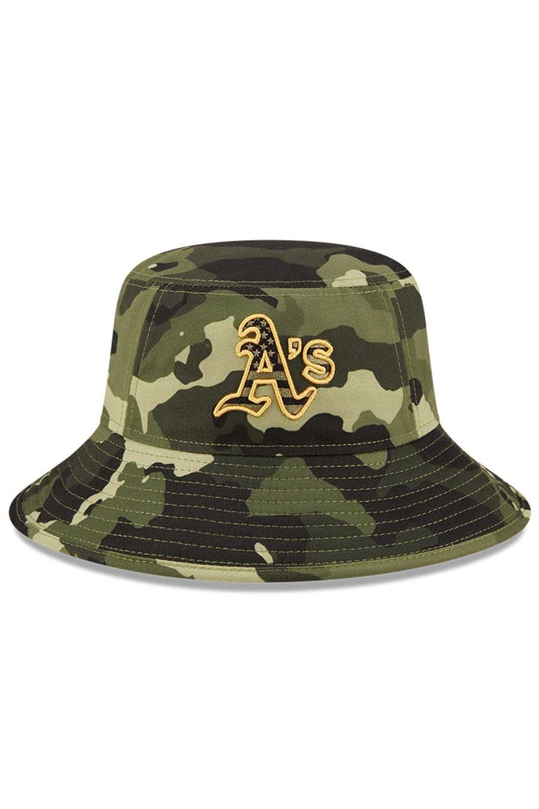 Men's New Era Camo Oakland Athletics 2022 Armed Forces Day Bucket Hat, Alternate, color, Camo