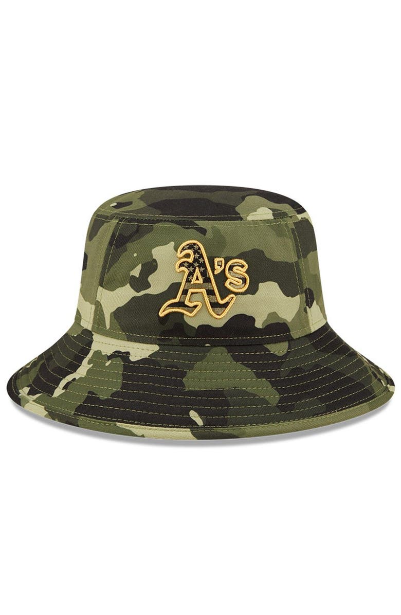New Era Men's New Era Camo Oakland Athletics 2022 Armed Forces Day Bucket Hat, Alternate, color, Camo
