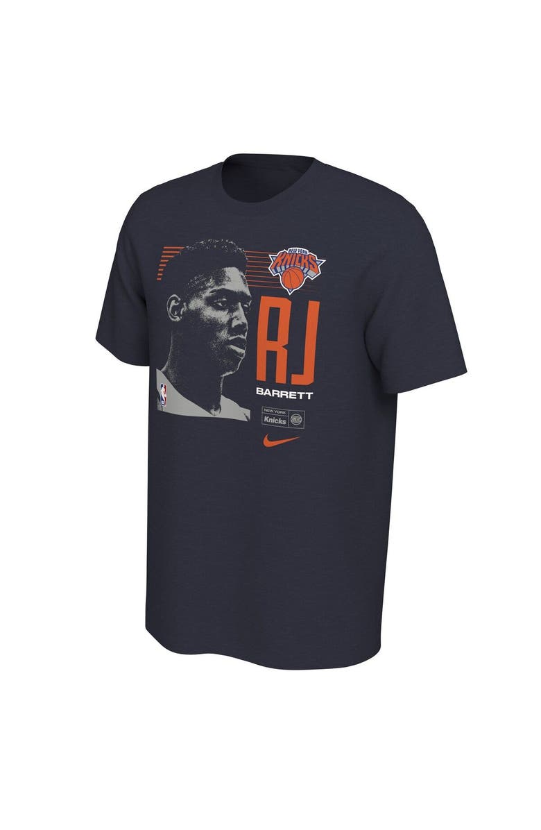 Nike Men's Nike RJ Barrett Navy New York Knicks 2019 NBA Draft First Round Rookie T-Shirt, Alternate, color, Navy