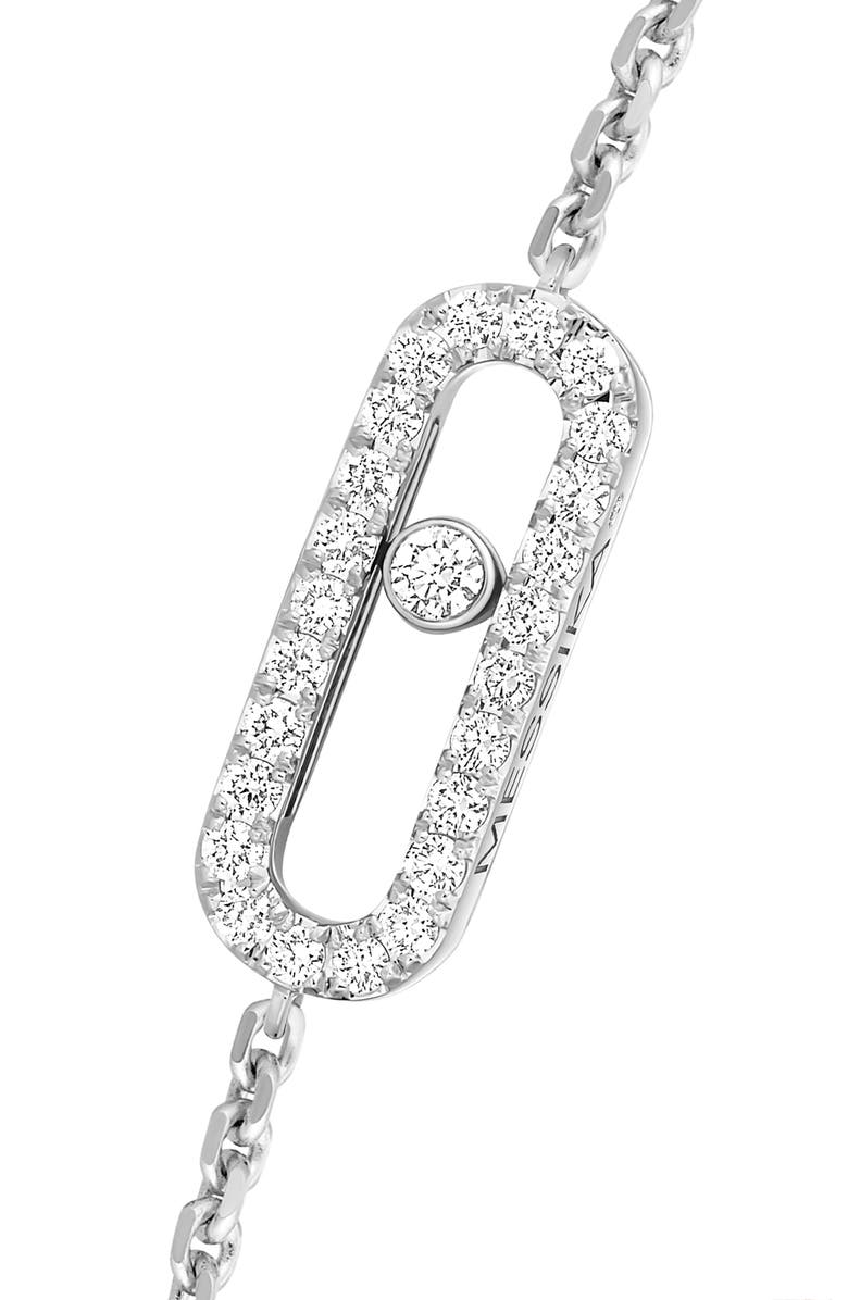 Messika Move Uno Pavé Diamond Bracelet, Alternate, color, White Gold