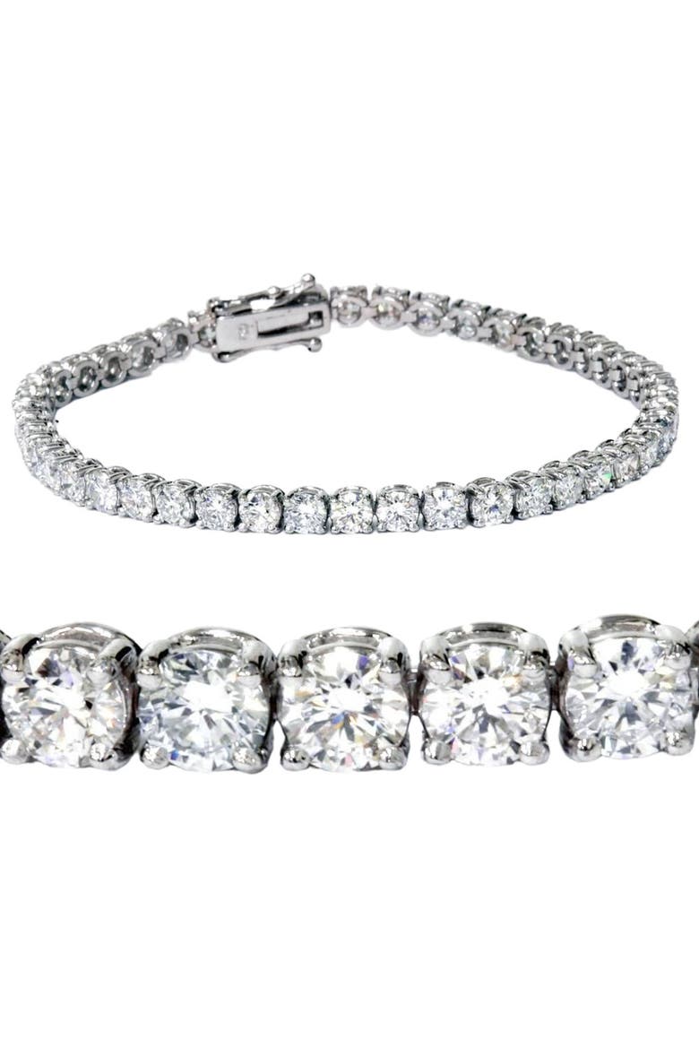 7 Ct T.W. Round Lab Grown Diamond Tennis Bracelet 14K Gold 7", Main, color, 14k White Gold