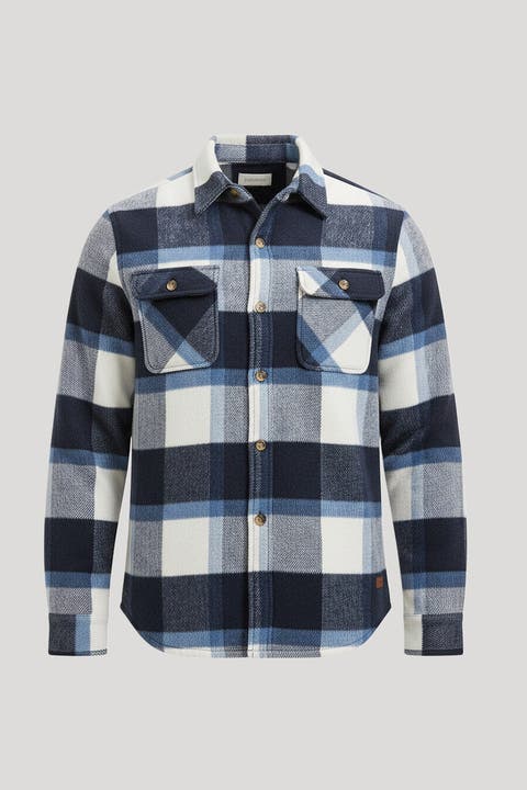 Micro Bonded Plaid Fleece Jacket