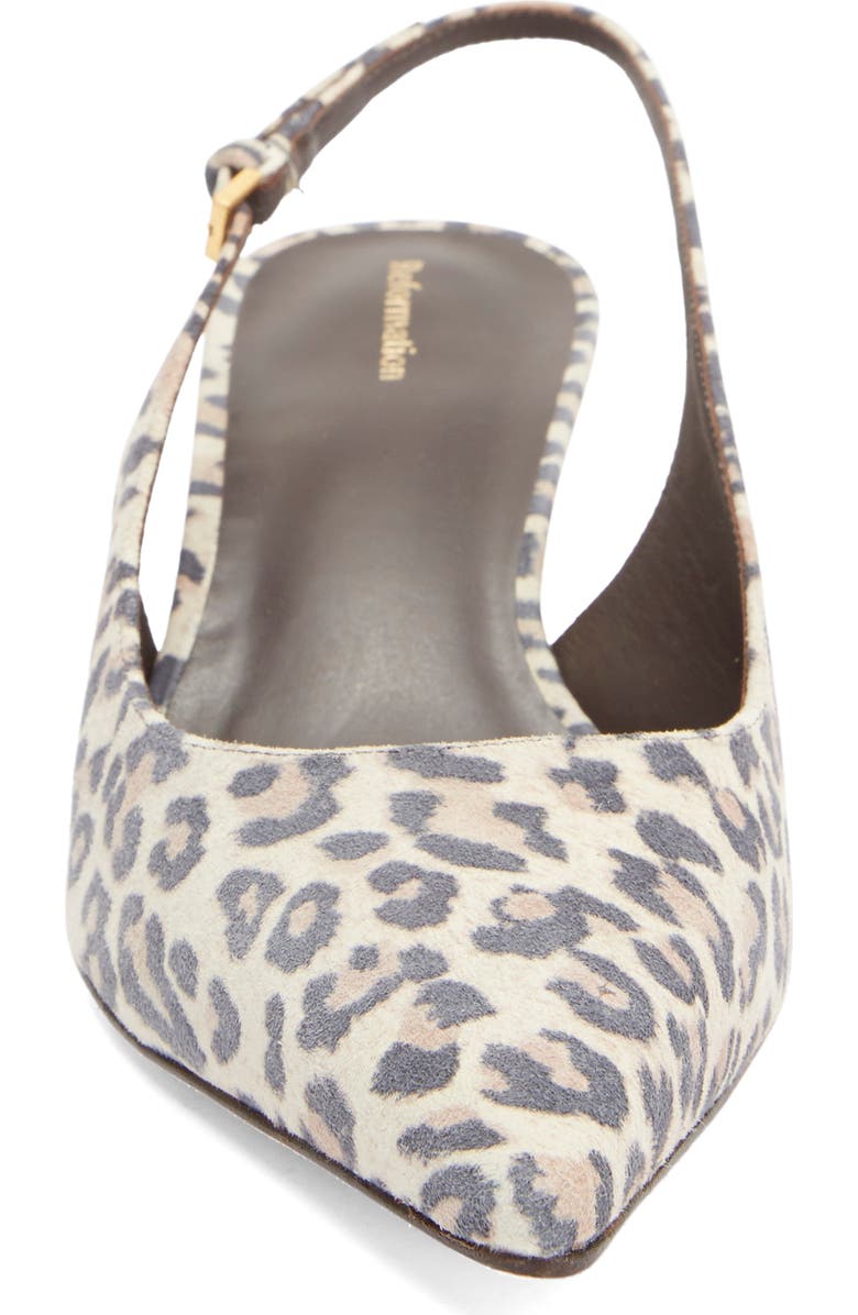 Reformation Wrenley Pointed Toe Slingback Pump, Alternate, color, Leopard Suede