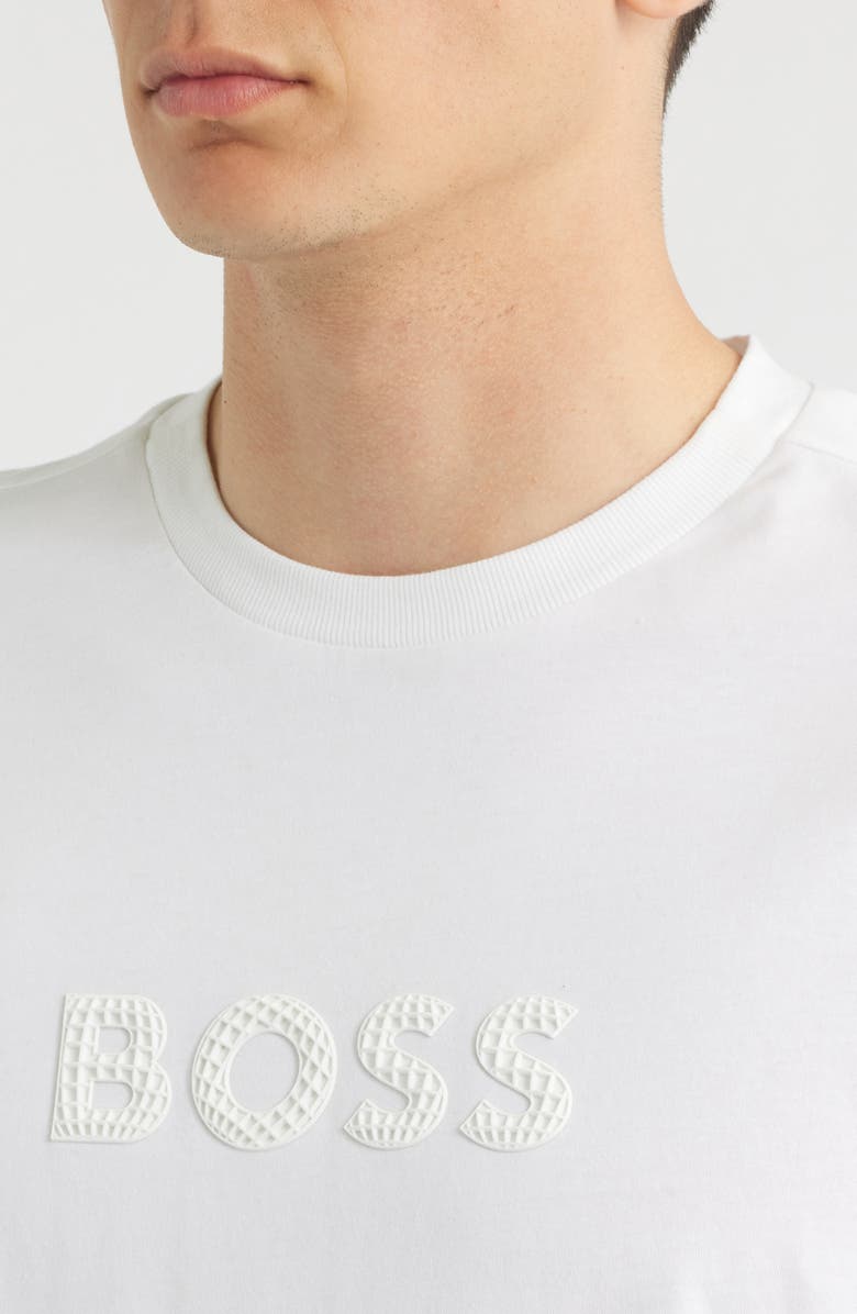 BOSS Terrace Logo Cotton Graphic T-Shirt, Alternate, color, White