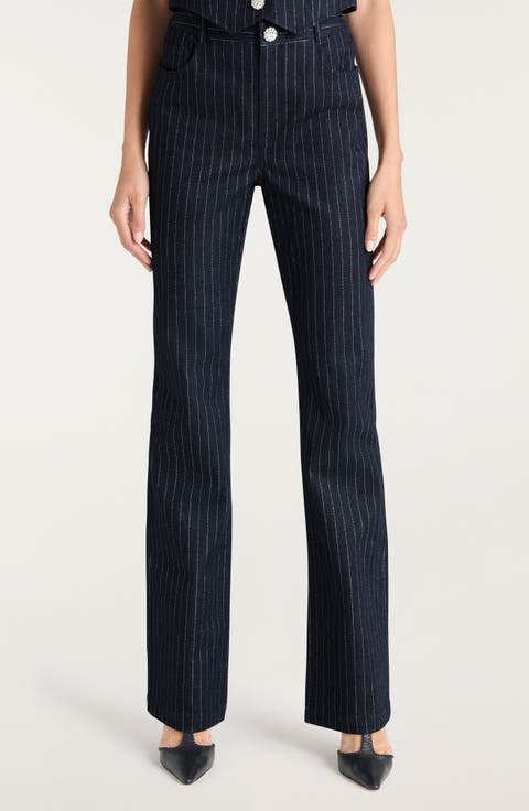 Shaile Metallic Pinstripe Pants