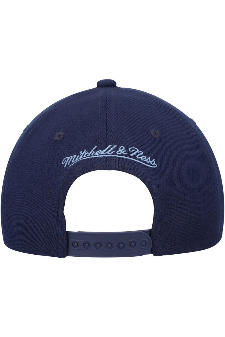 Men's Mitchell & Ness Navy/Light Blue Memphis Grizzlies MVP Team Two-Tone 2.0 Stretch-Snapback Hat, Alternate, color, Navy
