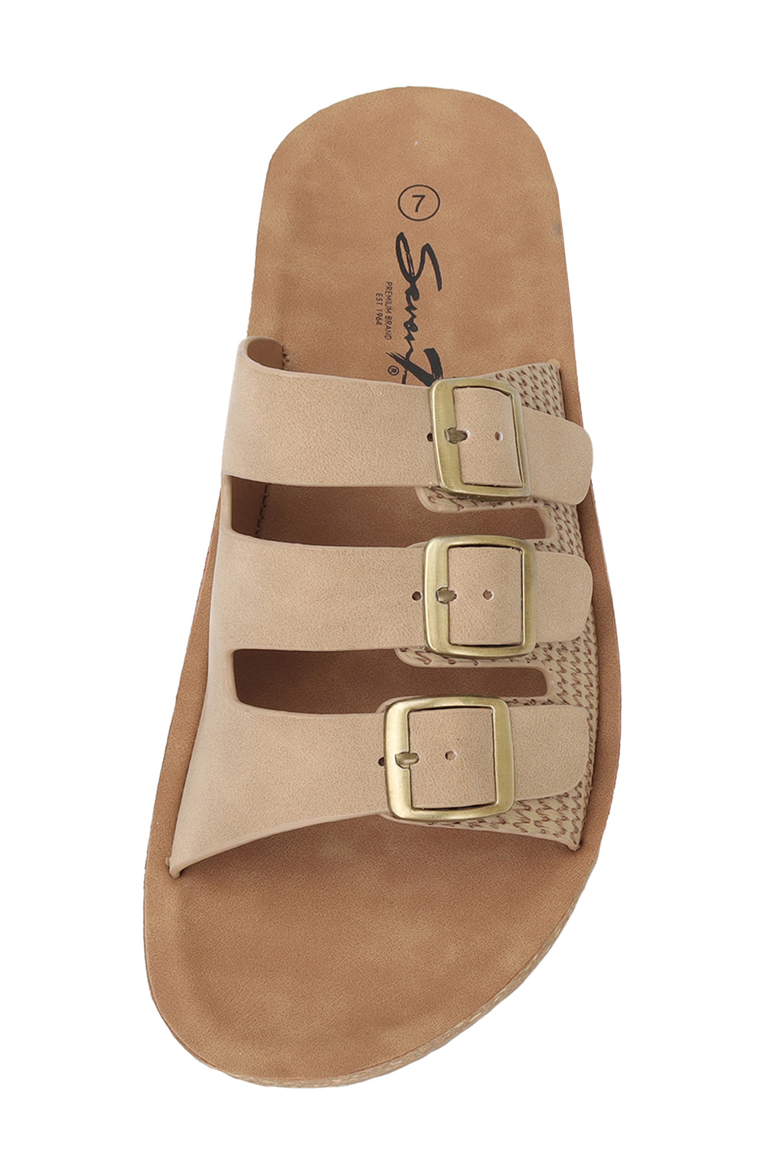Triple Strap Sandal, Alternate, color, TAUPE