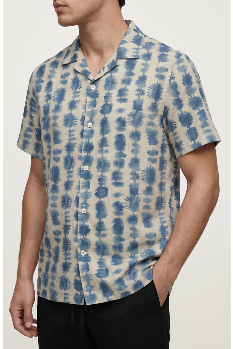 Alex Printed Camp Shirt, Alternate, color, NATURAL