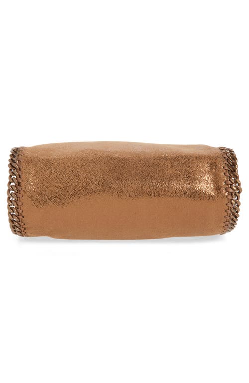 Stella Mccartney Mini Falabella Shiny Dot Faux Leather Crossbody Bag In Brown