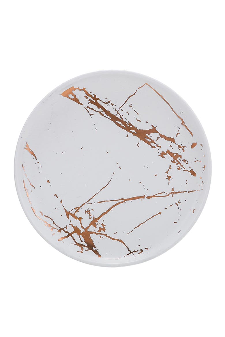Zora Porcelain 4-Piece Salad Plate Set, Alternate, color, White