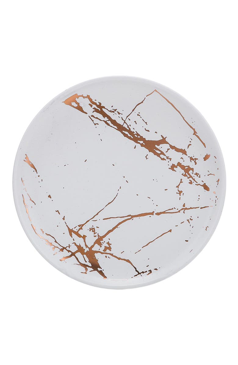 Stone Lain Zora Porcelain 4-Piece Salad Plate Set, Alternate, color, White