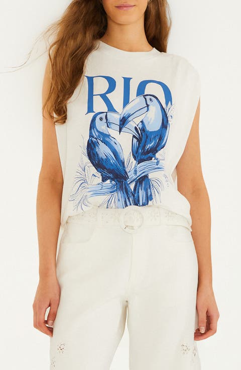 Toucan Rio Graphic Cap Sleeve Tank Top