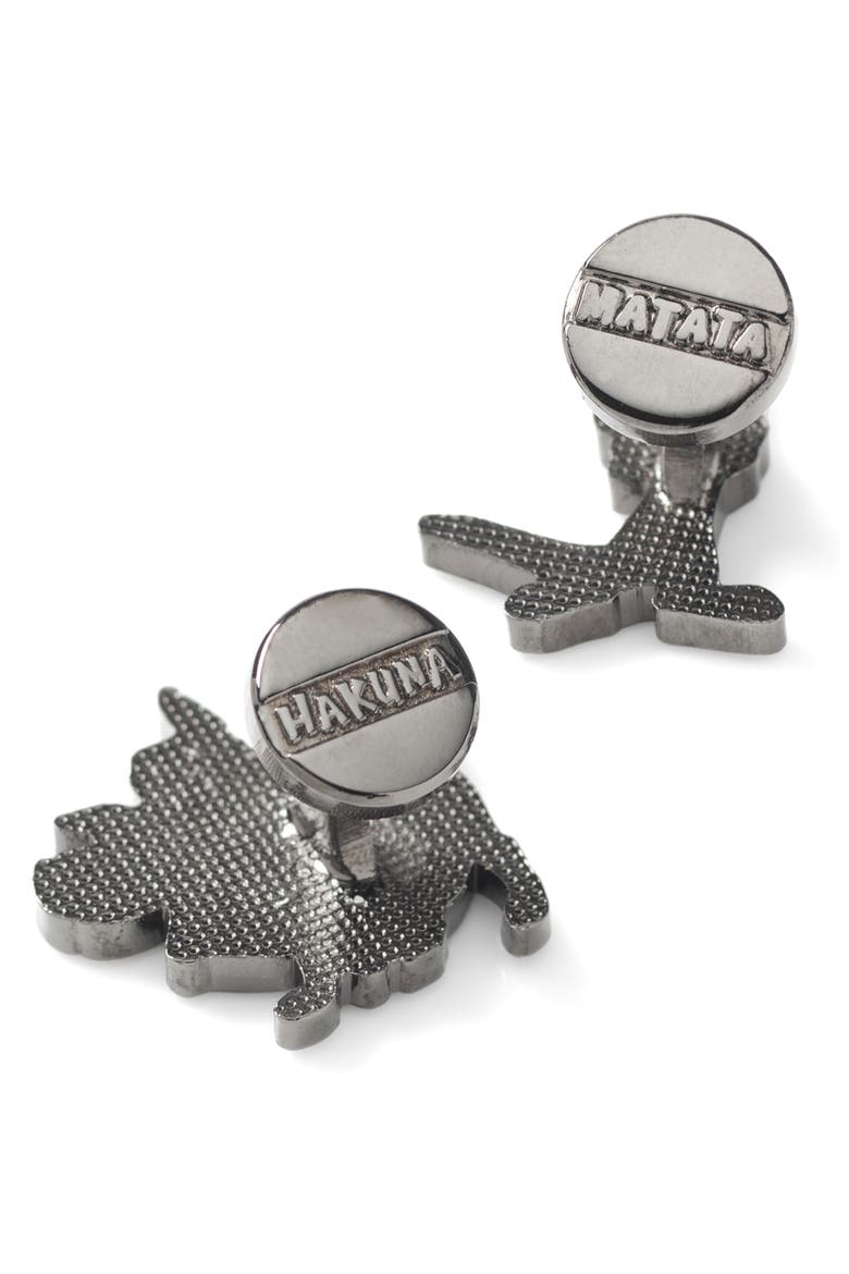 Timon & Pumbaa Cuff Links, Alternate, color, BROWN