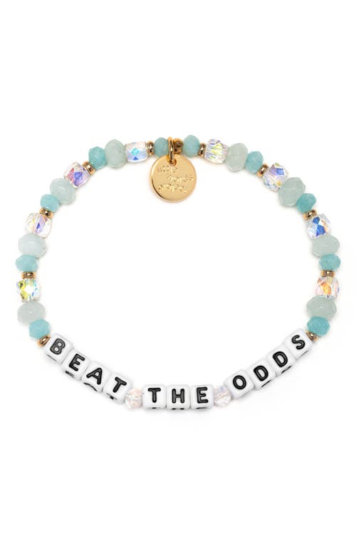 Little Words Project Beat The Odds Beaded Stretch Bracelet In Brown