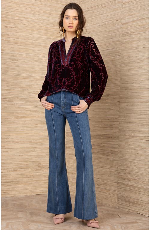 Hale Bob Kailey Velvet Top In Red
