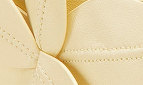 Stuart Weitzman Paradise 50 Flower Leather Kitten Sandals In Lemon Chiffon