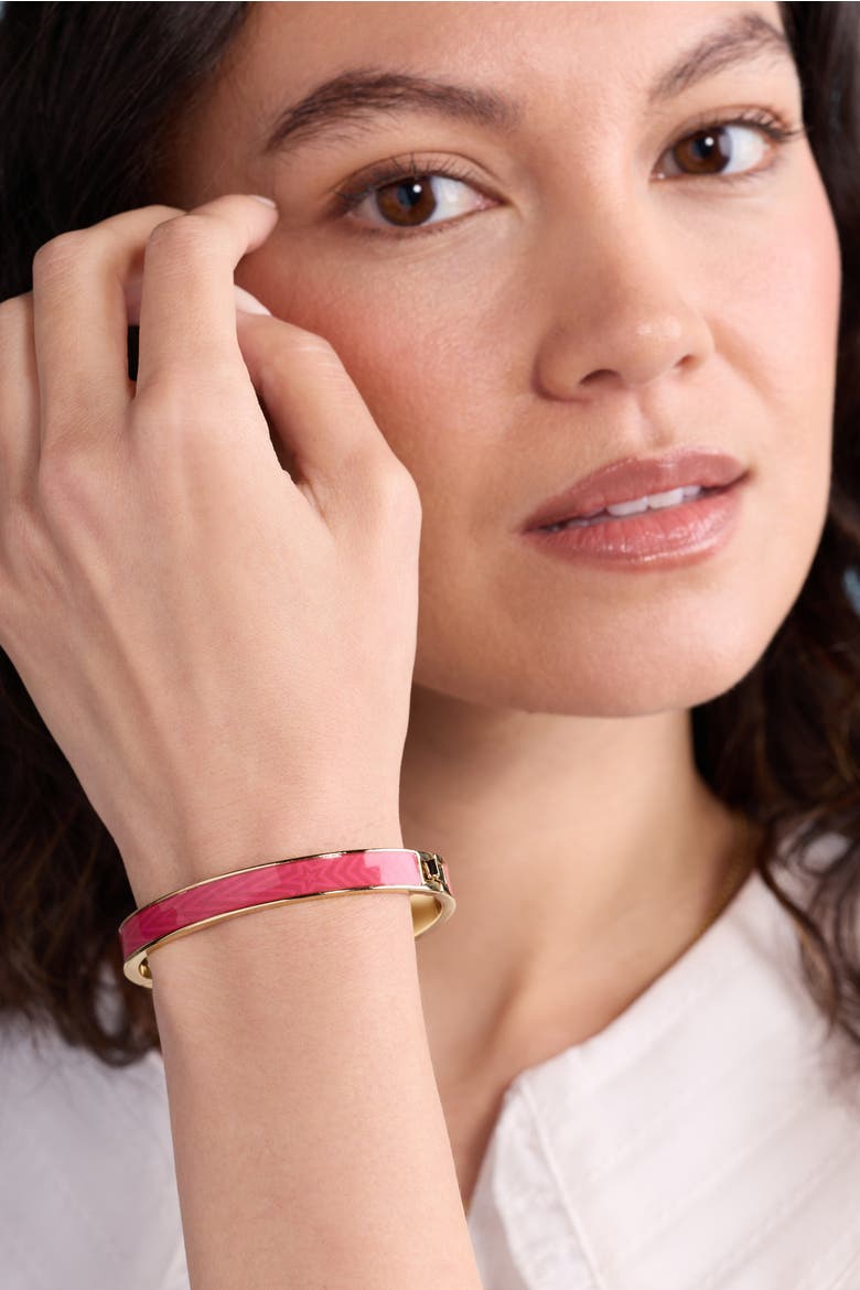American Girl® Classic Printed Hinge Bangle, Alternate, color, Gold