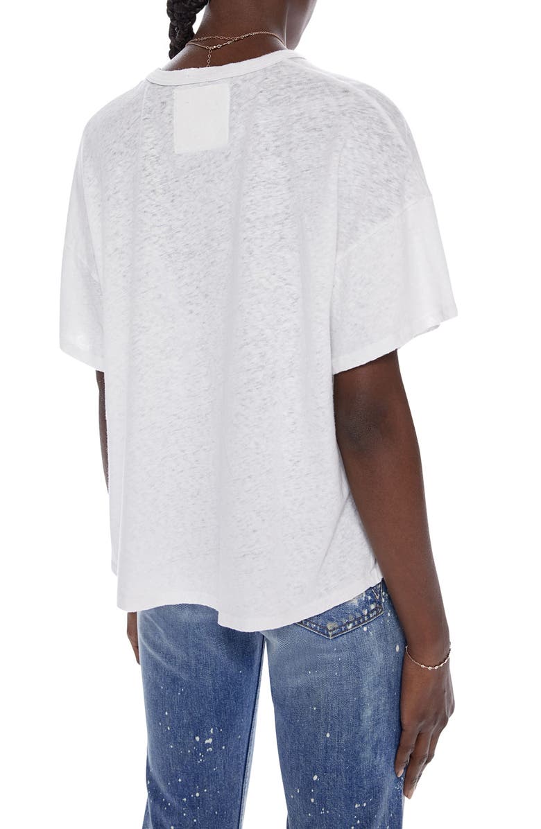 MOTHER The Big Deal Embellished Linen & Cotton Graphic Tee, Alternate, color,