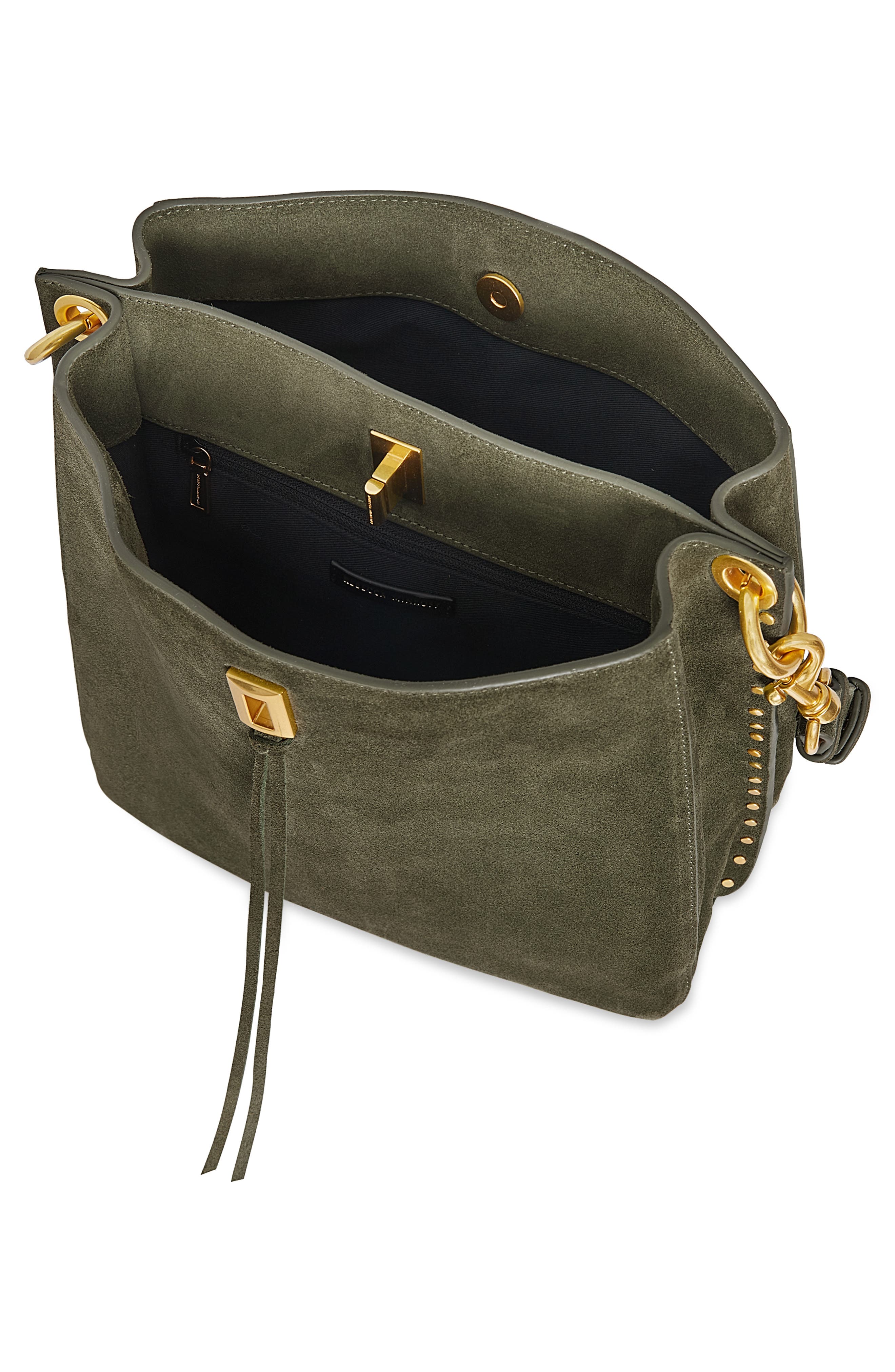 Darren Leather Shoulder Bag, Alternate, color, OLIVE