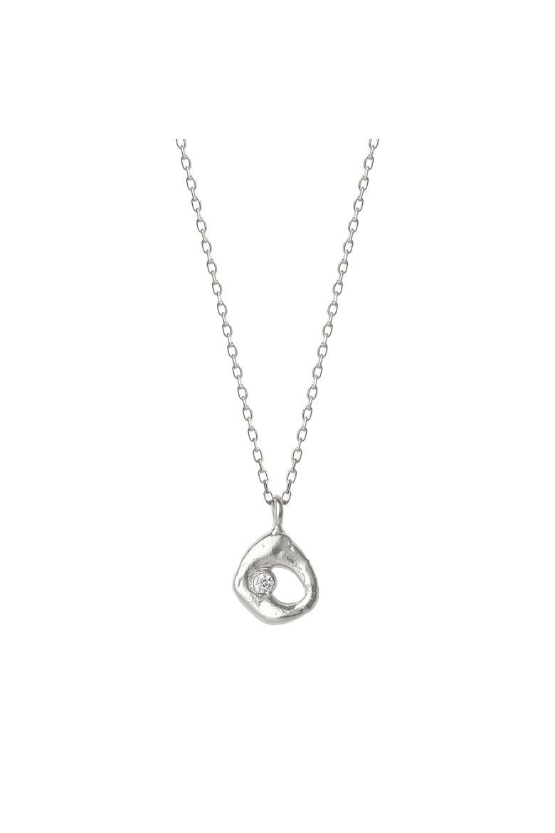 Dripping Molten Natural Textured Sterling Silver Authentic Pendant Necklace, Main, color, Silver