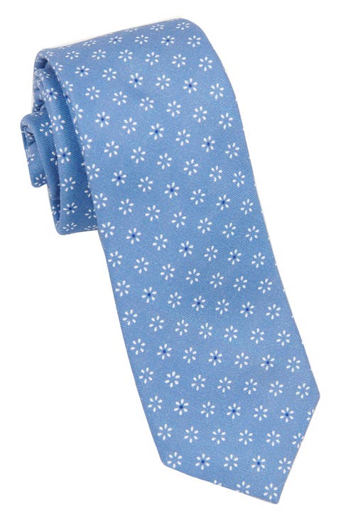 Men's Geo Flower Cotton Tie