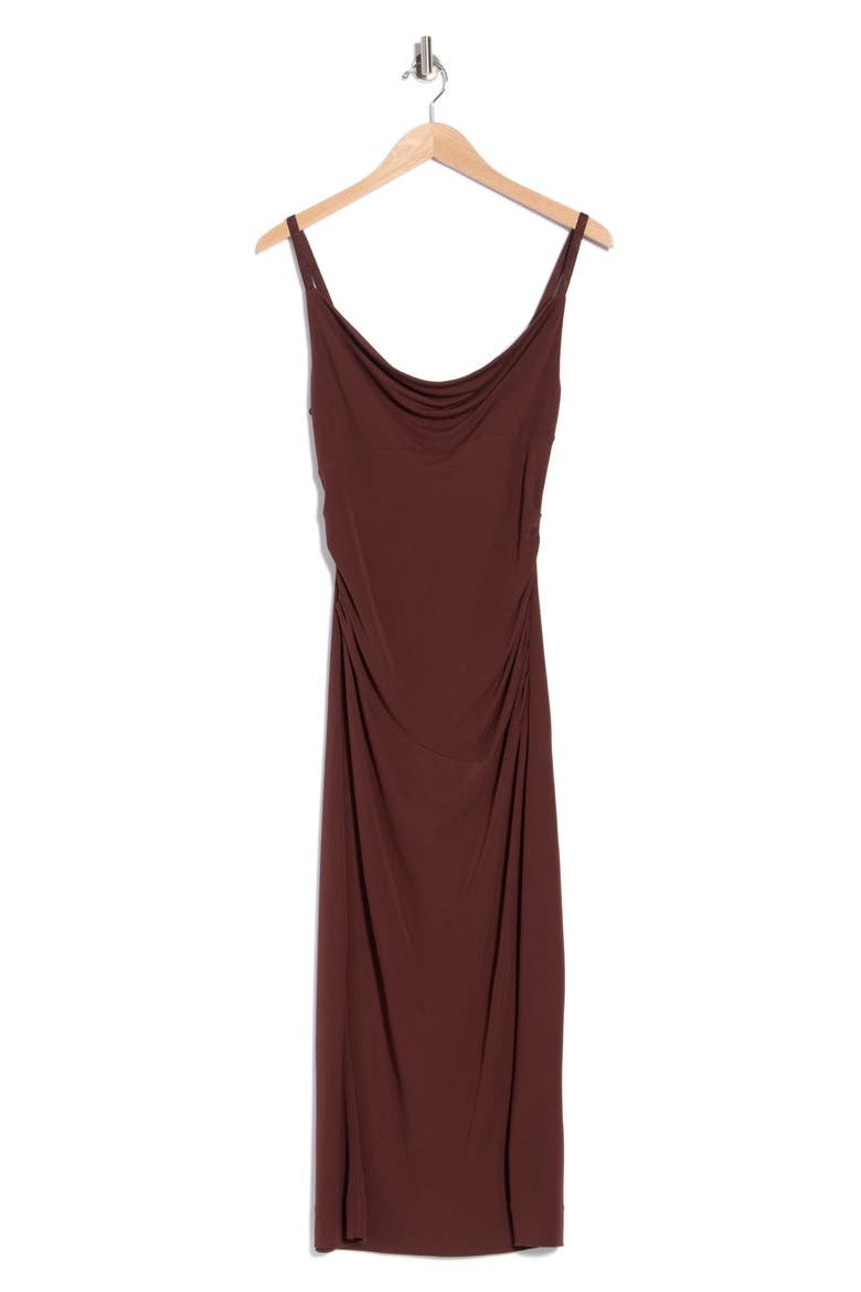 Claudia Cowl Neck Slipdress, Alternate, color, CHOCOLATE