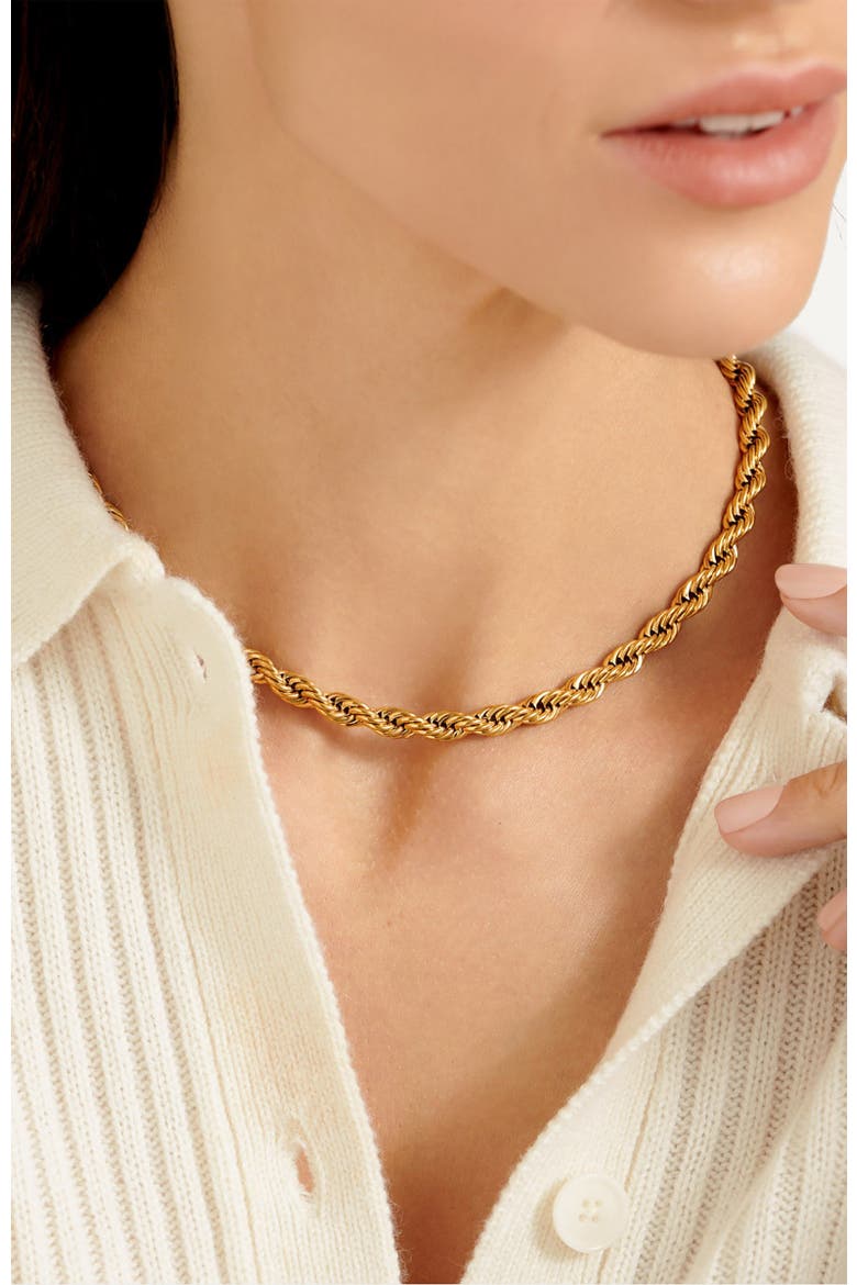 Reine Rope Necklace, Alternate, color, Gold