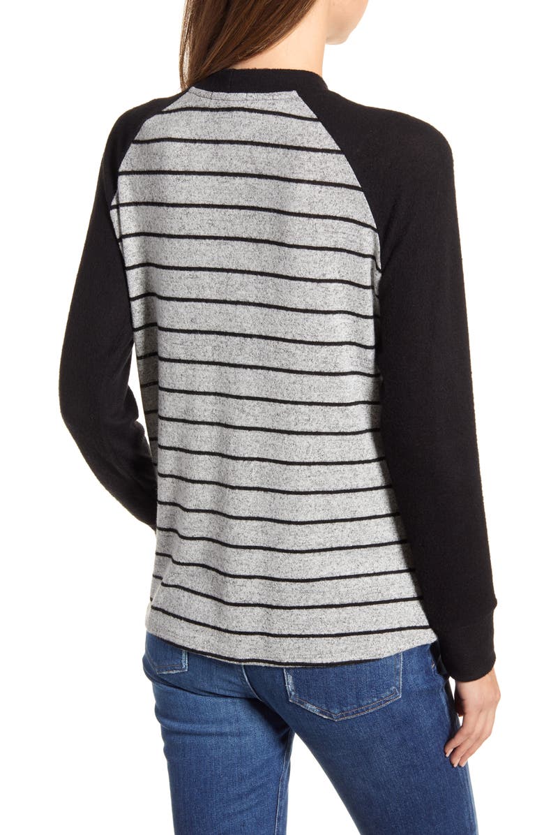 Loveappella Raglan Sleeve Knit Top, Alternate, color, 
