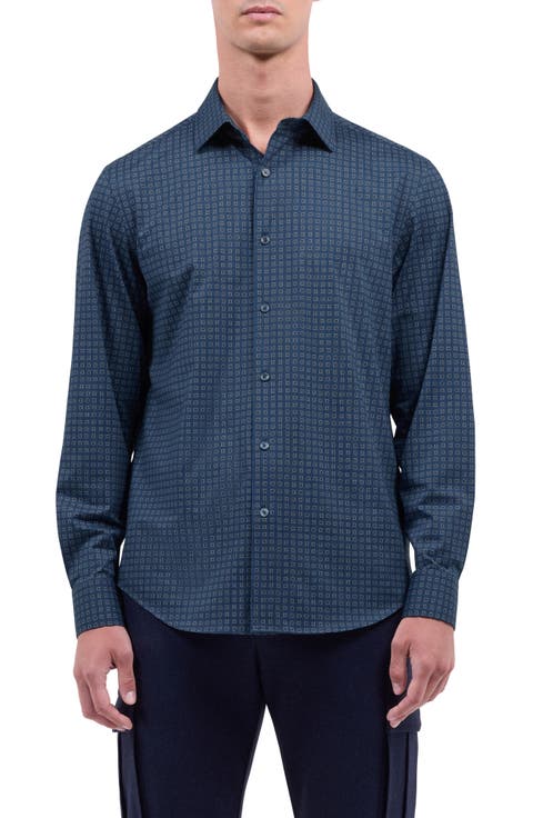 James OoohCotton® Geo Button-Up Shirt